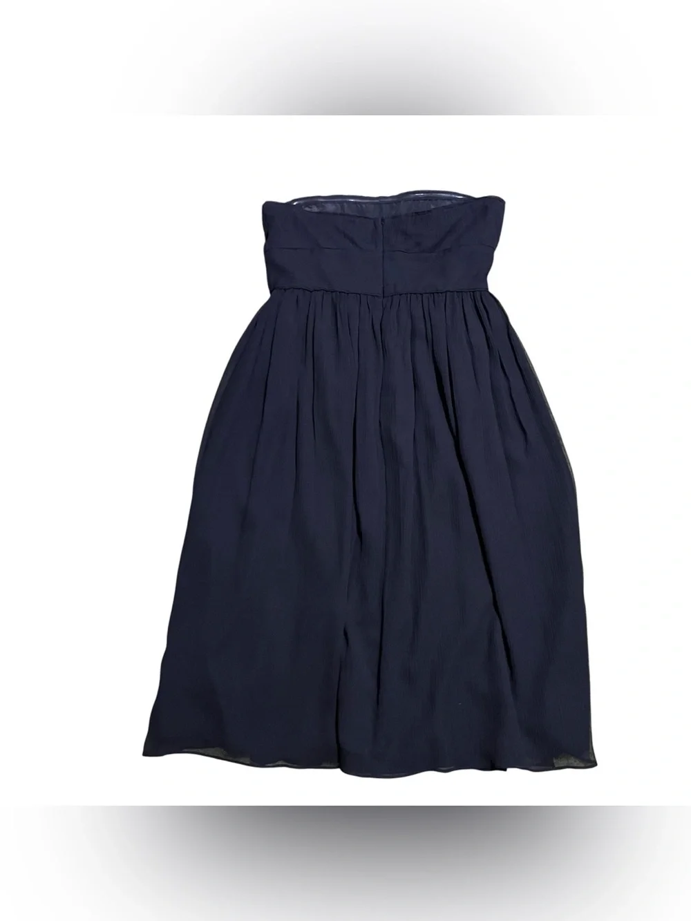 J.Crew Black Strapless Silk Chiffon Cocktail Dress‎